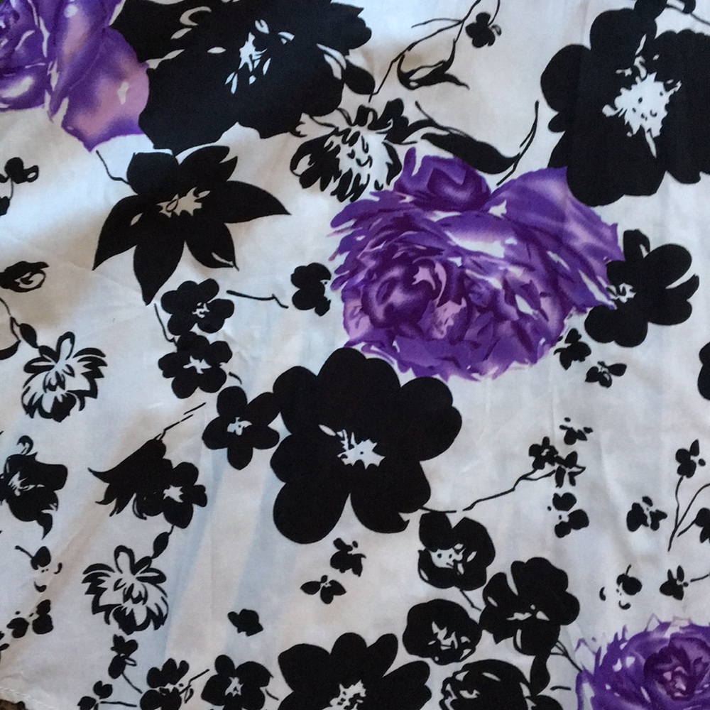 NWOT Purple Floral Retro Swing Dress - Picture 3 of 8